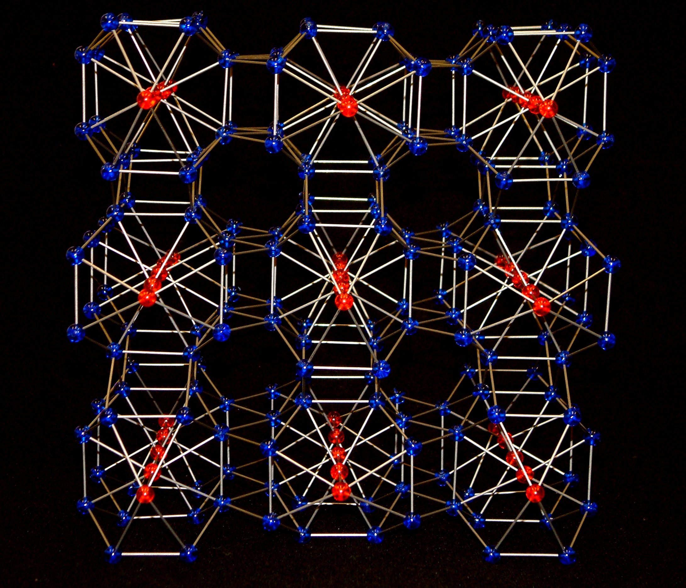 A model showing the crystal structure of Rubidium-IV
